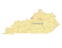 Kentucky Map with Roads