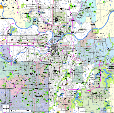 View larger image of Kansas City, MO Metro Area Map with Roads & Highways