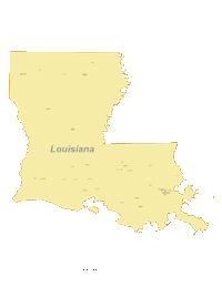 Louisiana Map with Cities