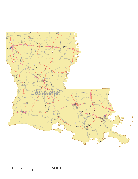 View larger image of Louisiana Map Cities and Roads