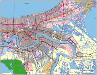 New Orleans, LA City Map with Roads & Highways