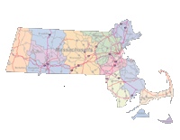 Massachusetts Digital Vector Maps - Download Editable Illustrator & PDF ...