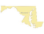 Maryland Outline Blank Map