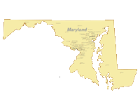 Maryland Map with Cities