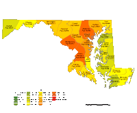 Maryland County Populations Map