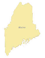 Maine Outline Blank Map