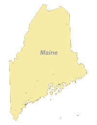 Maine Map with Cities