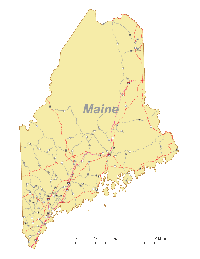 View larger image of Maine Map Cities and Roads