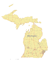Michigan Map Cities and Roads