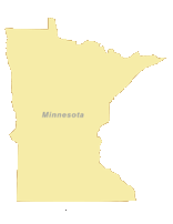 Minnesota Outline Blank Map