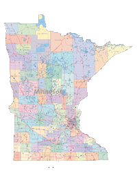 Minnesota Map Cities, Counties and Roads