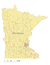 View larger image of Minnesota Map Cities and Roads