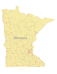 Minnesota Map with Roads