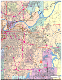 Kansas City, MO City Map with Roads & Highways