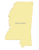 Mississippi Outline Blank Map