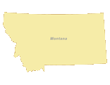 Montana Outline Blank Map