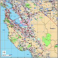 South San Francisco, CA Map with Roads & Highways