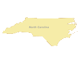 North Carolina Outline Blank Map