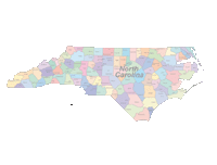 View larger image of North Carolina Map Cities and Counties