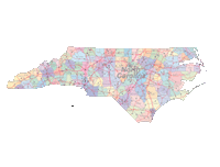 North Carolina Map Counties and Roads