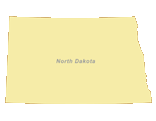 North Dakota Outline Blank Map