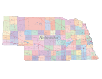 Nebraska Map Cities, Counties and Roads