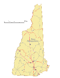New Hampshire Map Cities and Roads