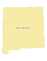View larger image of Free New Mexico Outline Blank Map