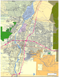 Albuquerque, NM City Map with Roads & Highways