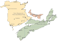 View larger image of New Brunswick, Nova Scotia, Prince Edward Island Cities