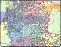 Las Vegas, NV City Map with Roads & Highways