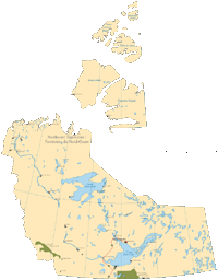 Northwest Territories Map with Cities Roads