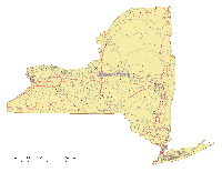 New York Map Cities and Roads
