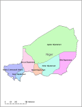Niger Map with Administrative Borders