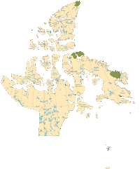 Nunavut Vector Map with Cities Roads