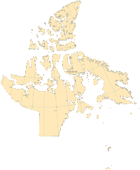 Nunavut Vector Map with Cities