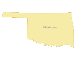 Oklahoma Outline Blank Map