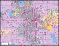 Oklahoma City, OK City Map with Roads & Highways