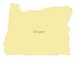 Oregon Outline Blank Map