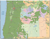 Oregon Map High Detail