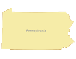 Pennsylvania Outline Blank Map