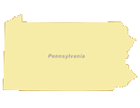 View larger image of Free Pennsylvania Outline Blank Map