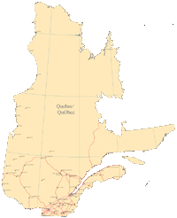 Quebec Vector Map with Cities