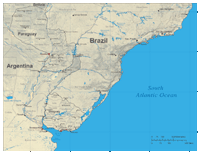 View larger image of Central Eastern South America Shaded Relief Map