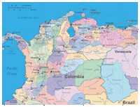 View larger image of Northern Region South America Provinces, Captials and Cities Map