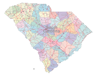 View larger image of South Carolina Map Counties and Roads