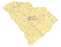 South Carolina Map with Roads