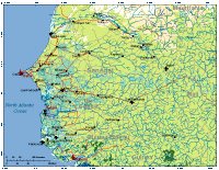 View larger image of Senegal Map with Cities, Roads and Surrounding Countries