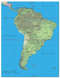 View larger image of South America Countries, Provinces, Capitals and Cities Map