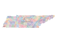View larger image of Tennessee Map Cities, Counties and Roads